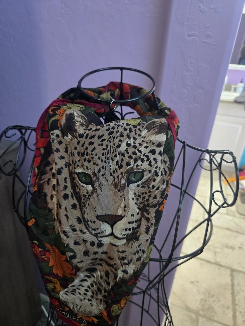 Adrienne Vittadini Multicolor Animal & Baroque Print Scarf
